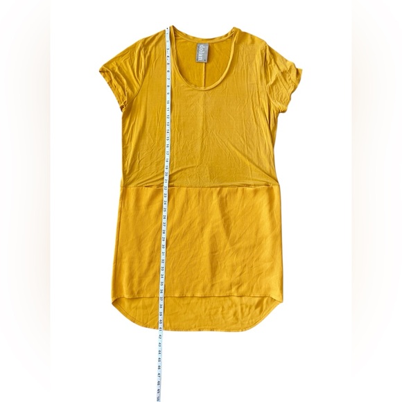 Anthropologie DOLAN Left Coast Loren Mustard Yellow Tunic Shift Pocket Dress XL - Picture 5 of 9
